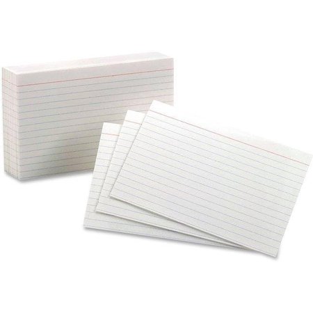 TEACHER'S AID 4 x 6 in. Ruled Index Cards; 8Point - White TE128075
